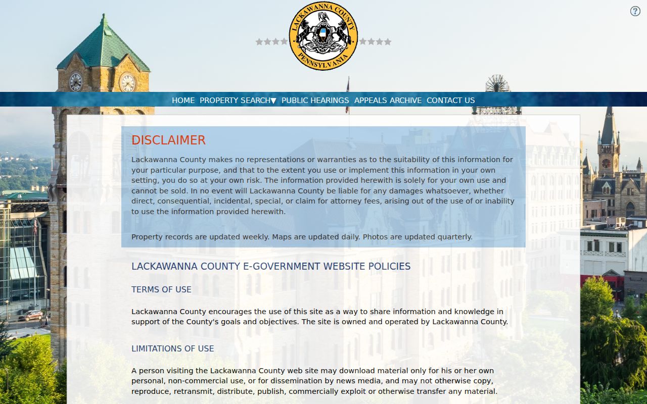 Lackawanna County residents directory assessment property search