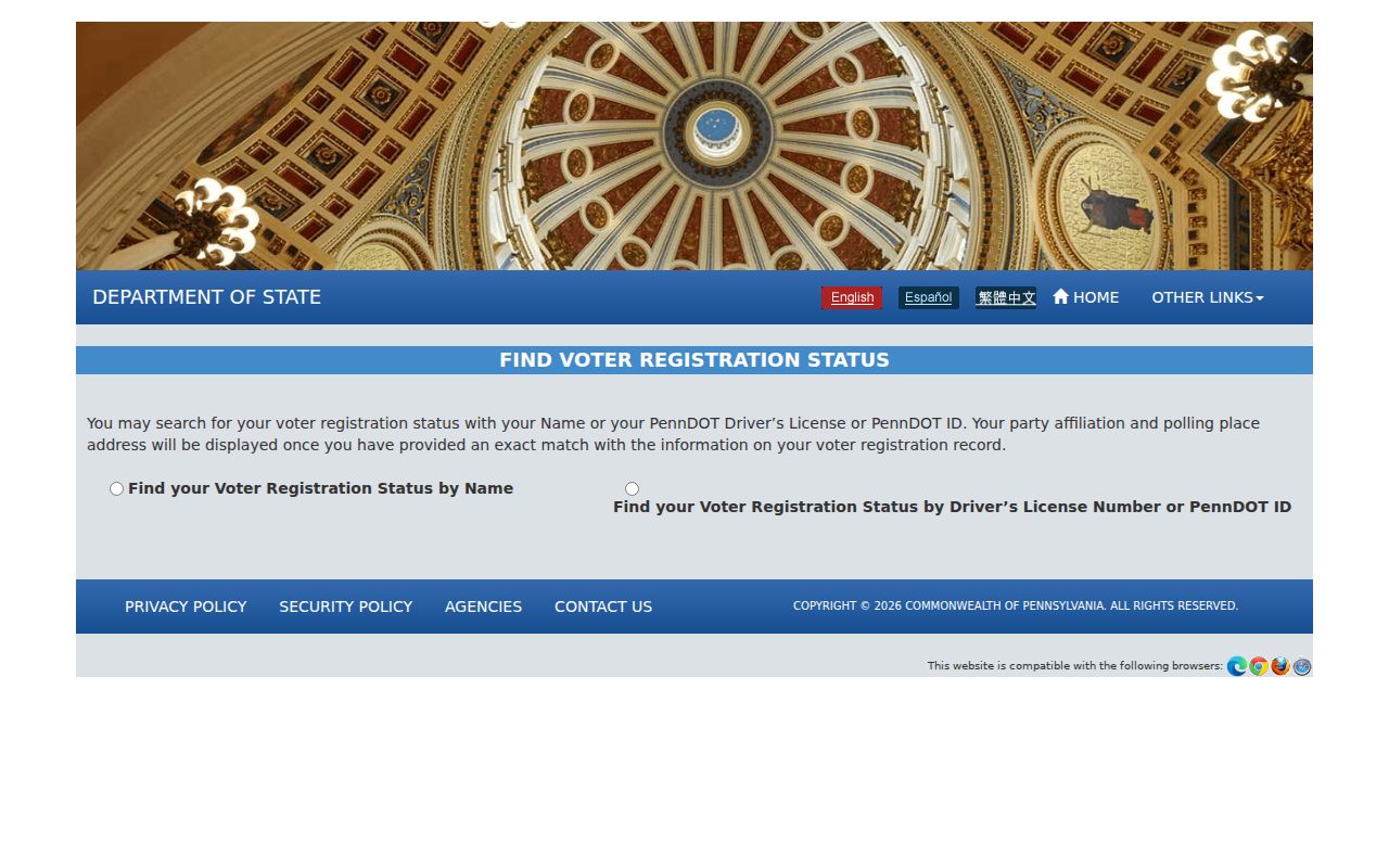 Lackawanna County resident lookup Pennsylvania voter status service