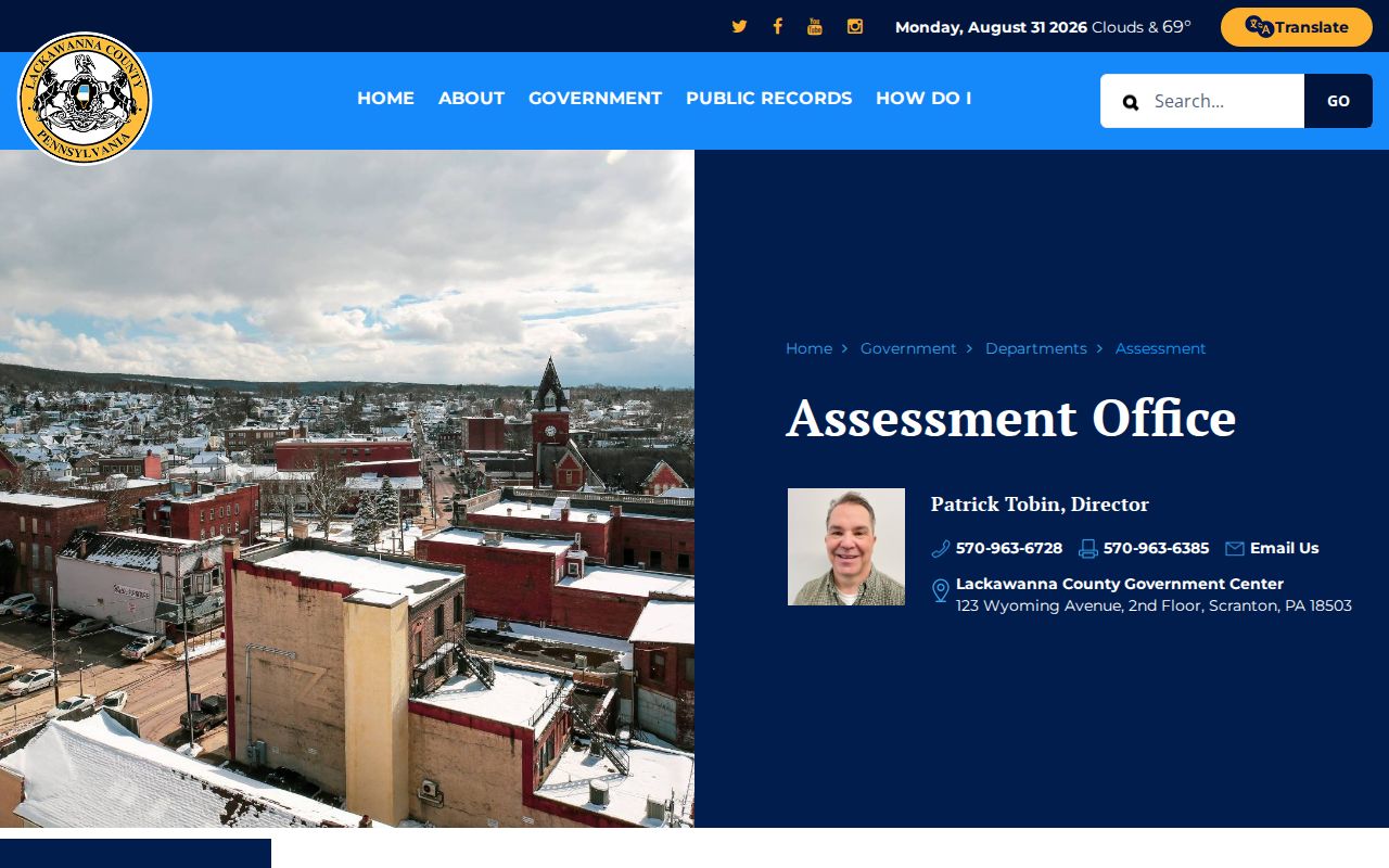 Lackawanna County ZIP code directory Assessment Office